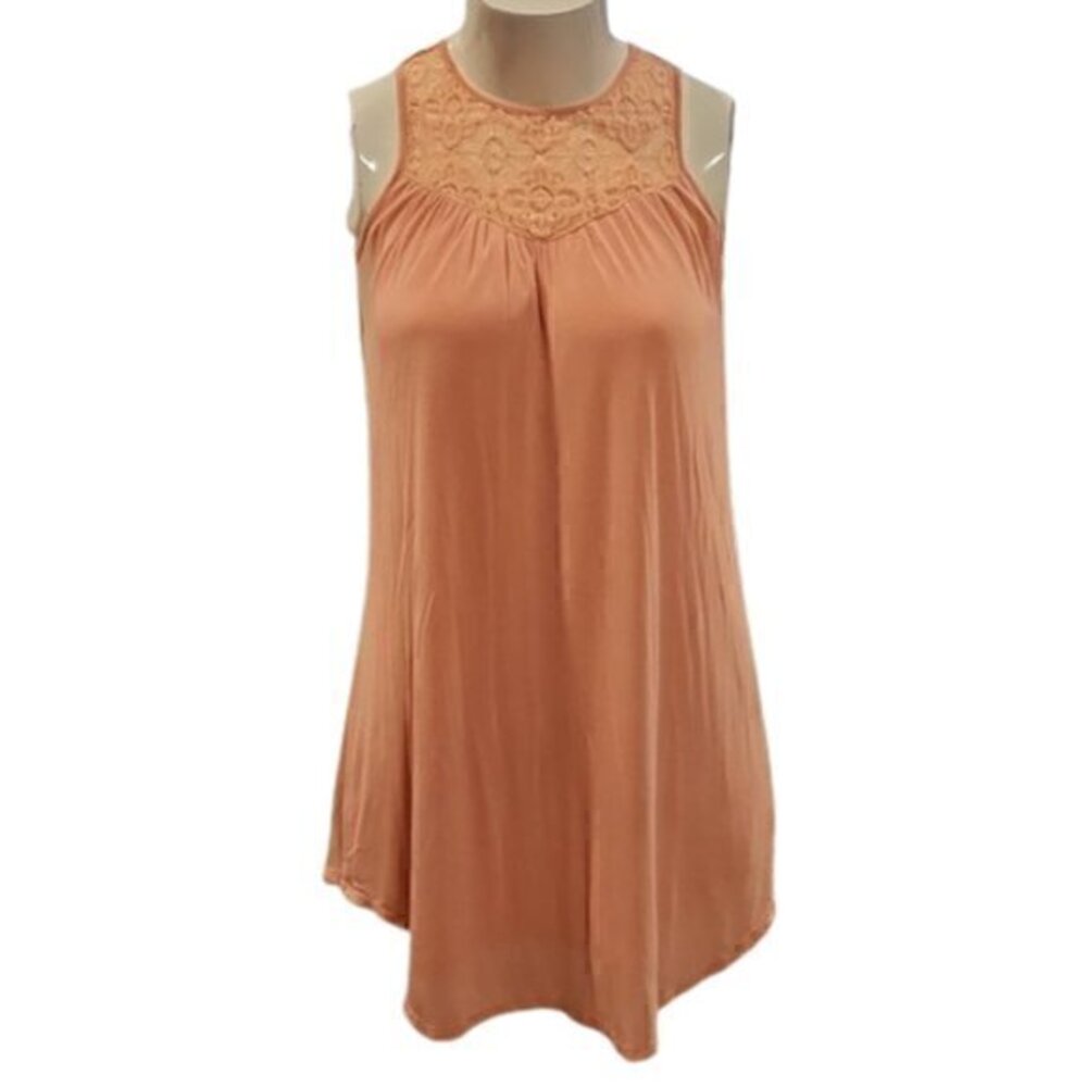[Nina Leonard] Peach Flowy Dress - Size S